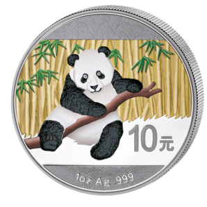 (image for) 2014 1oz Silver PANDA - Colour Highlighted